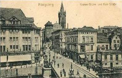 Knigsberg - Krmerbrcke und Kant Strae 1915