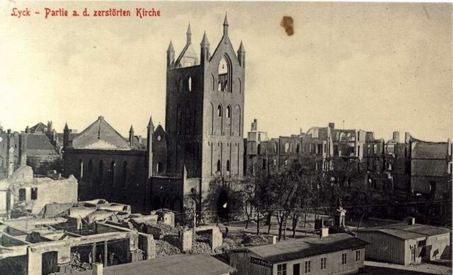 Lyck - Partie a. d. zerstrten Kirche 1917