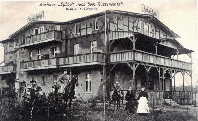 Lyck - Kurhaus "Sybba" nach dem Russeneinfall